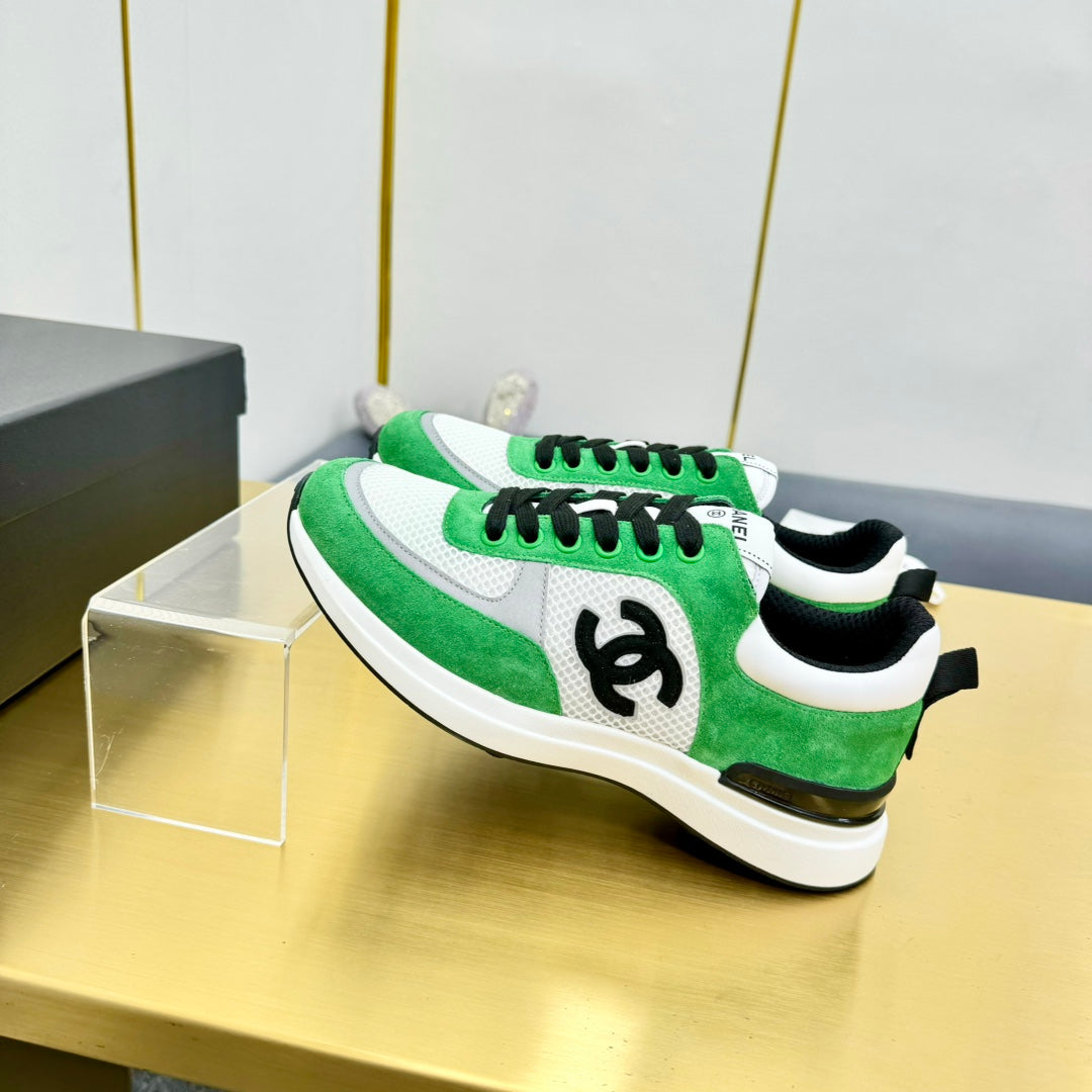 CLASSIC TRAINER IN GREEN MIX WHITE MERCERIZED VELVET、mysite、Cacoeks
