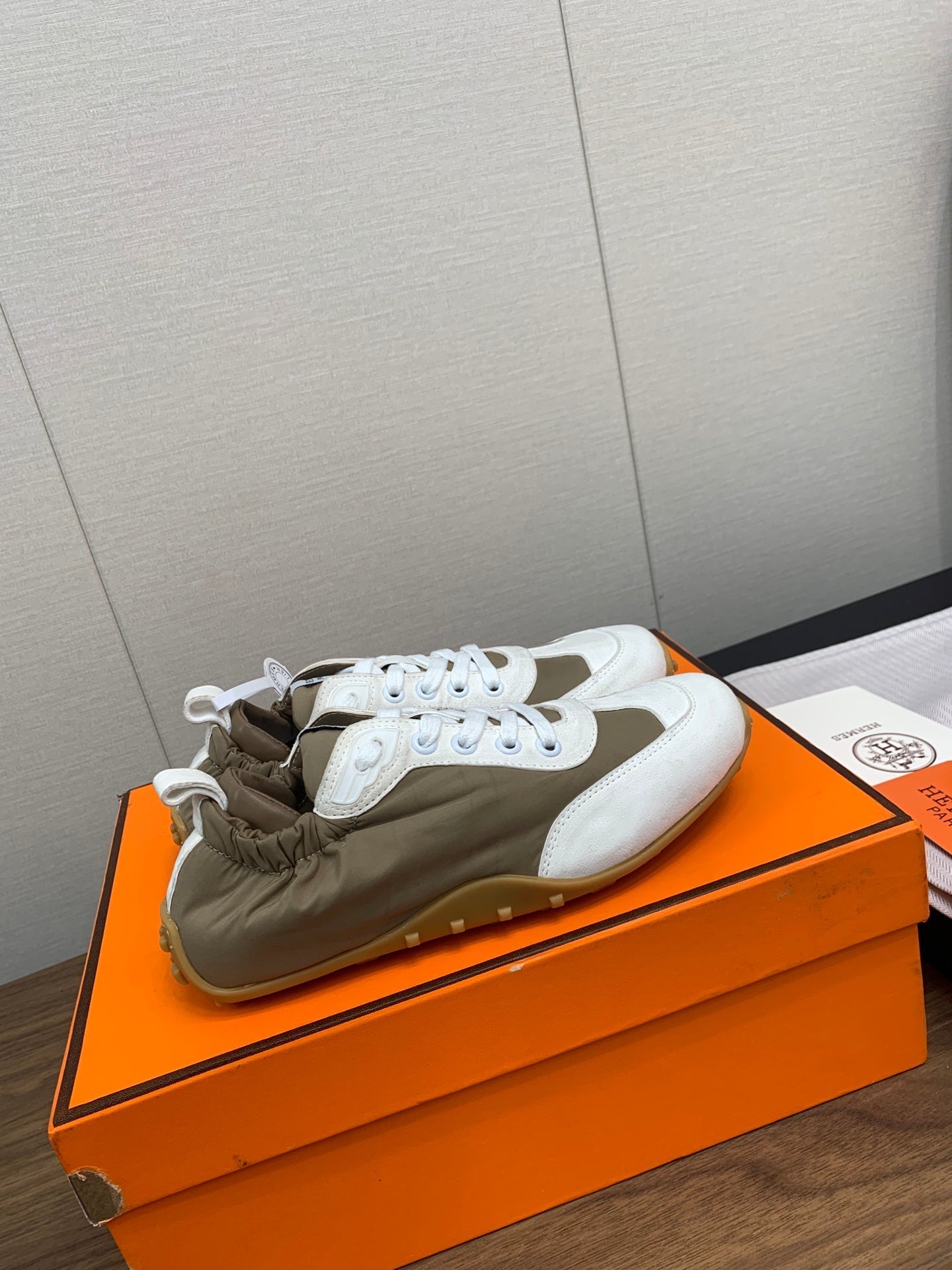 SKATEBOARD SHOES LIGHT GRAY MIX PEANUT CALFSKIN、mysite、Cacoeks