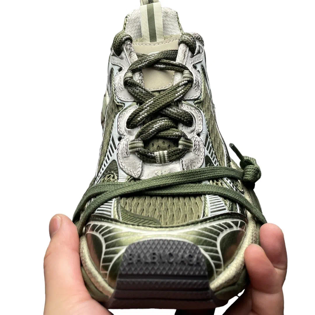 Balenciaga 3XL Sneaker in Dark Green and Light Beige、mysite、Cacoeks