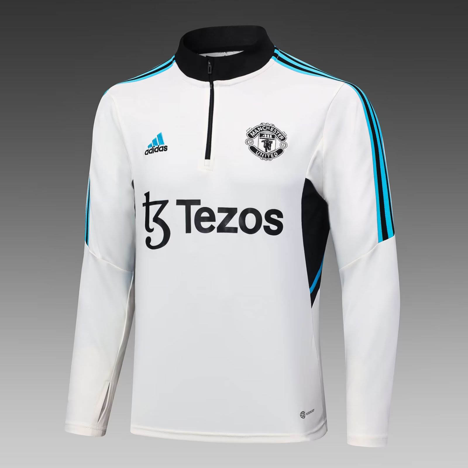 2023/2024 Manchester United Half-Pull Training Suit Off-White Football Shirt 1:1 Thai Quality Set:football jersey mysite: unitedjerseyfootball 邓江浪:football