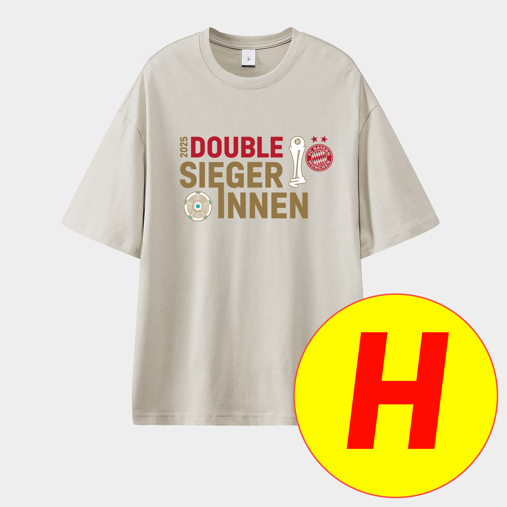 Unitedfootballkit.com | Bayern Munich Bundesliga Champions Deutscher Meister 2025 Unisex Pure Cotton T-shirt -Customize Name, Number and Patch | Worldwide Shipping