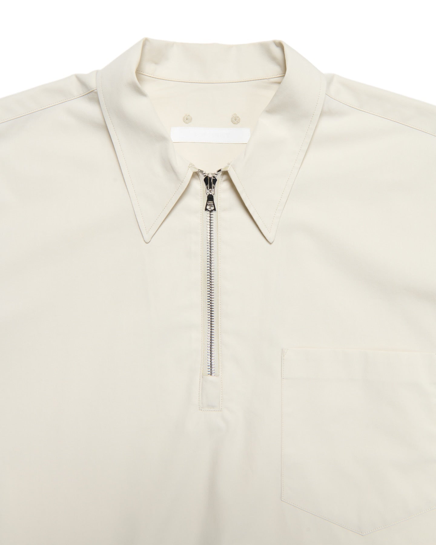 SOPHNET. 25S/S ORGANIC COTTON HALF ZIP S/S SHIRT  SOPH-250031 