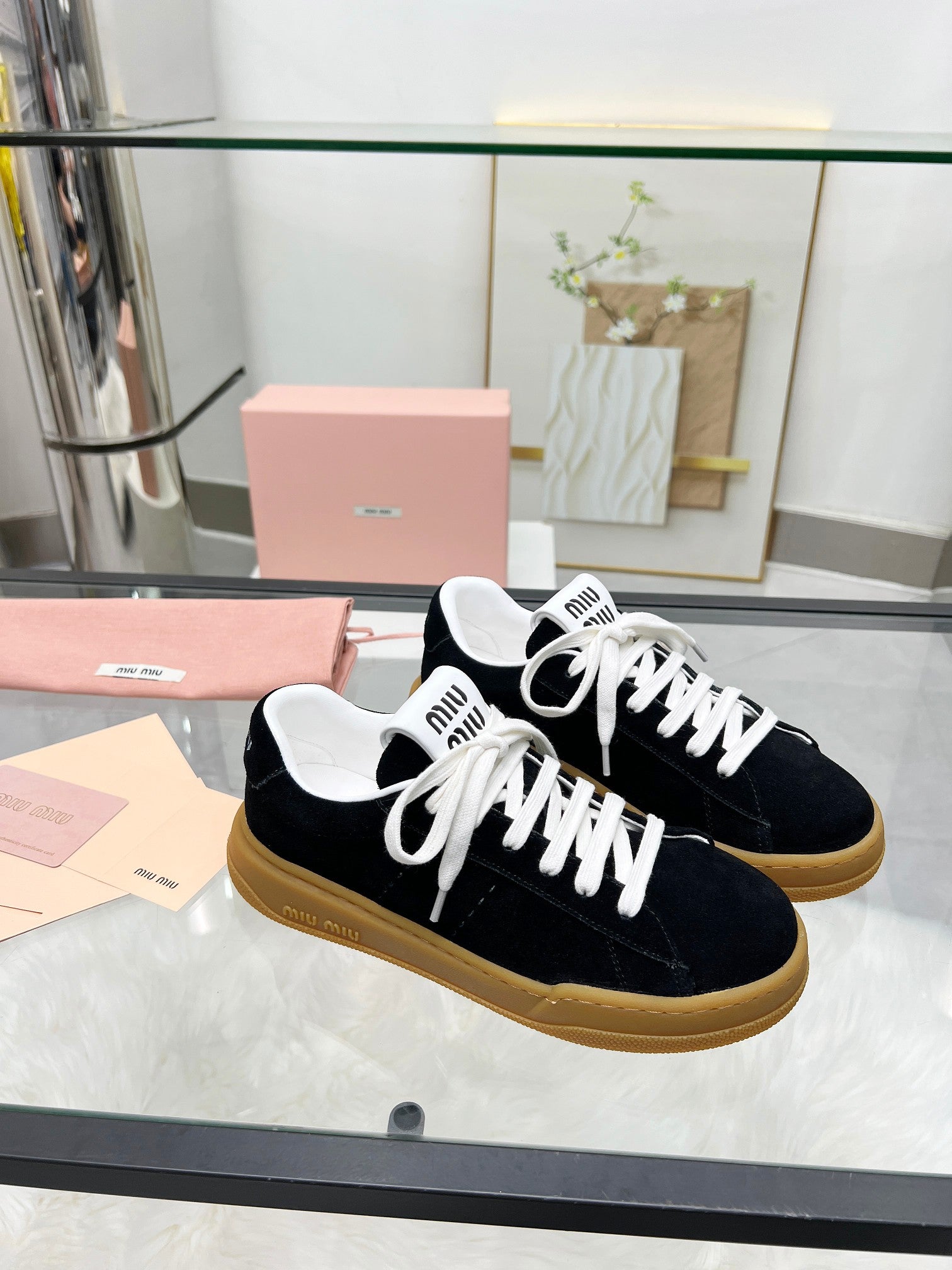 ECRU SNEAKERS IN BLACK SUEDE、mysite、Cacoeks