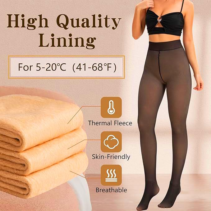 EOJN Women's Fleece Lined Tights Fake Translucent Warm Thermal Pantyhose Sheer Thick Leggings Under Dress for Winter with Plush Inner Layer,High quality Tights,Soft and Breathable,5 Colours,Normal and Plus size EOJN Women's Fleece Lined Tights Fake Translucent Warm Thermal Pantyhose Sheer Thick Leggings Under Dress for Winter with Plush Inner Layer,High quality Tights,Soft and Breathable,5 Colours,Normal and Plus size