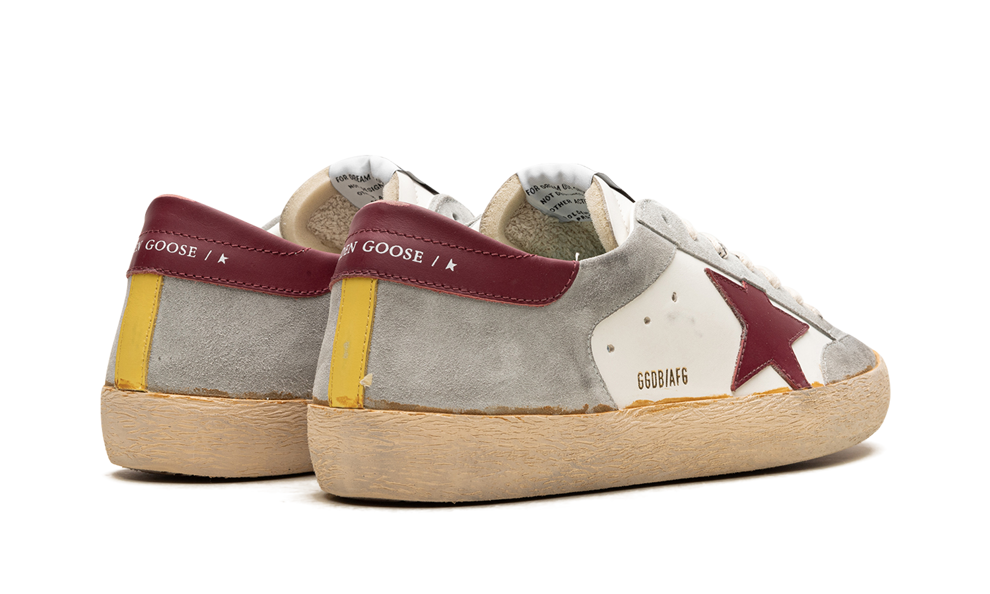 SUPER-STAR PENSTAR LEATHER AND SUEDE UPPER LEATHER STAR AND HEEL "WHITE ICE BORDEAUX"、mysite、Cacoeks