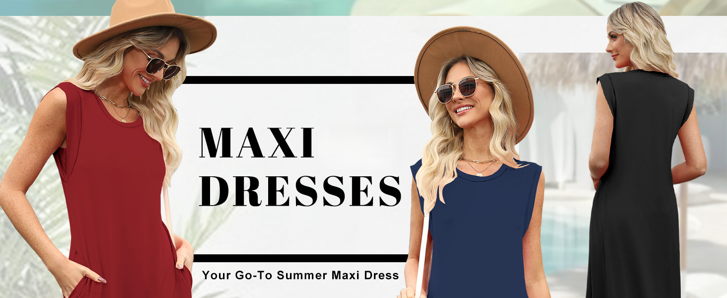 Spring Dresses for Women 2025 Summer Beach Vacation Clothes Fashion Maxi Sundress