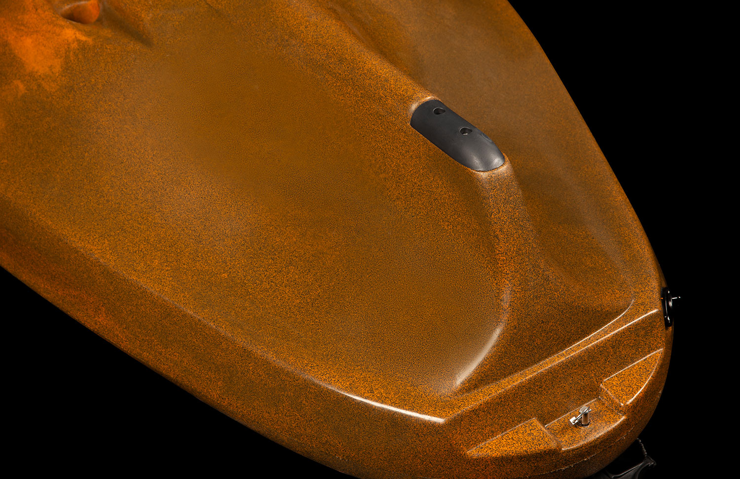 Replaceable stern skid plate on Sea Ghost 110 Kayak Vibe Sea Ghost 110 fishing kayak replaceable skid plate