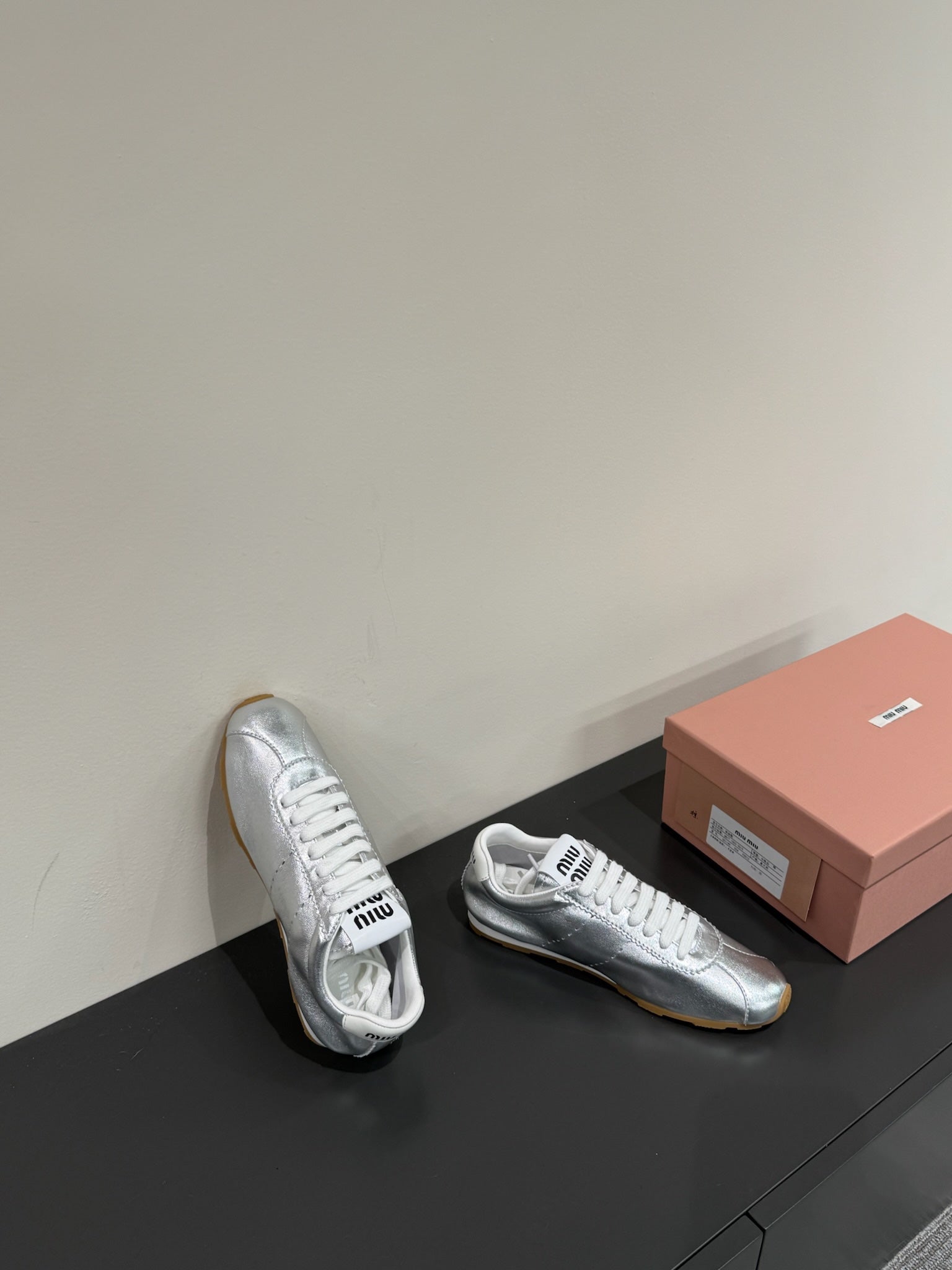 PLUME NAPPA SNEAKERS IN SILVER LAMBSKIN、mysite、Cacoeks