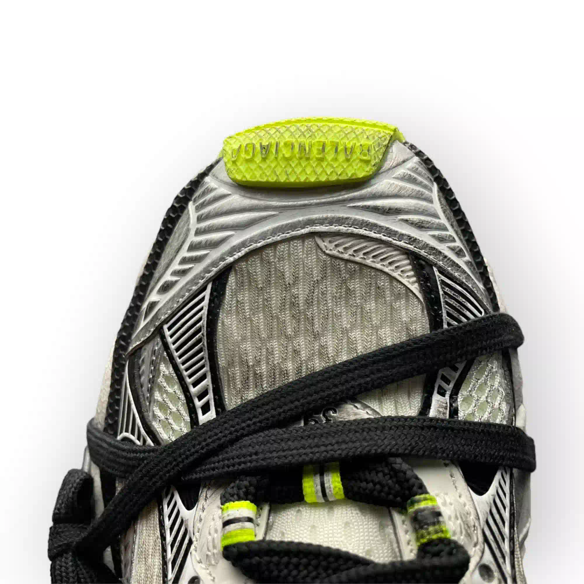 Balenciaga 3XL Sneaker in White Black and Neon Yellow、mysite、Cacoeks