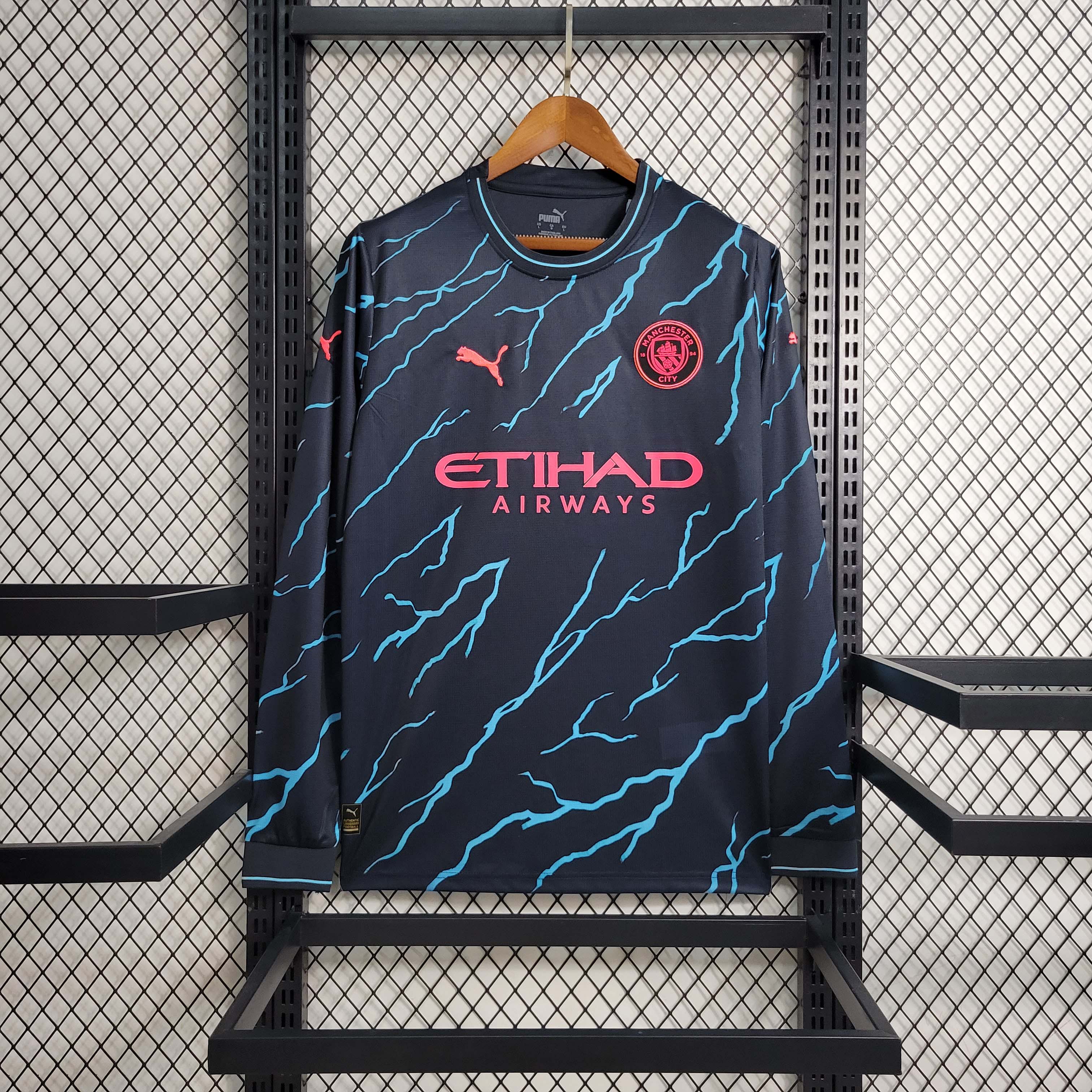 2023/2024 Long Sleeve Manchester City Third Away Football Shirt 1:1 Thai Quality:football jersey mysite: unitedjerseyfootball 邓江浪:football