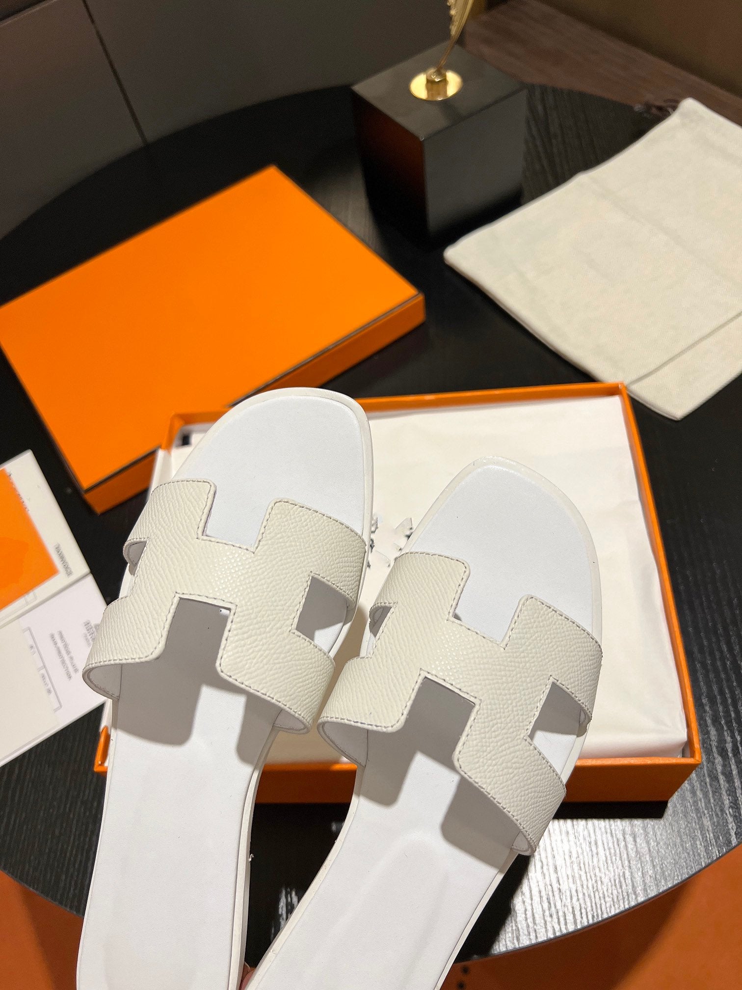 0RAN SANDAL Leather White、mysite、Cacoeks