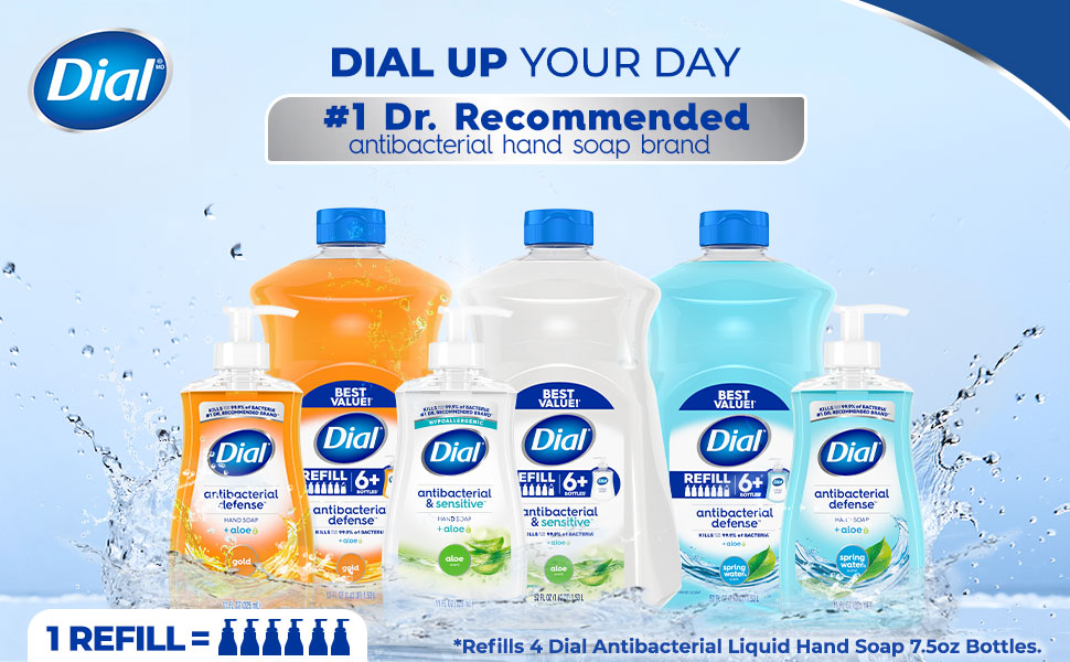 Dial antibacterial Liquid Hand soaps and Refills