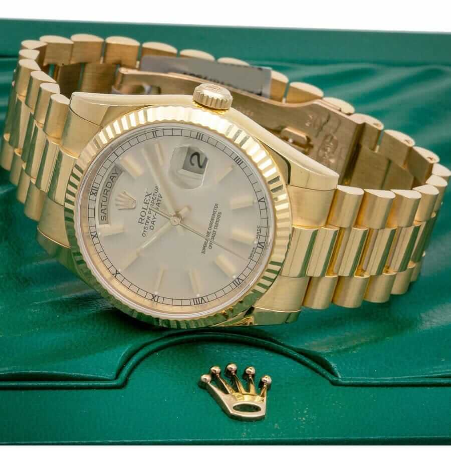 rolex day date automatic yellow gold champagne dial 118238 replica