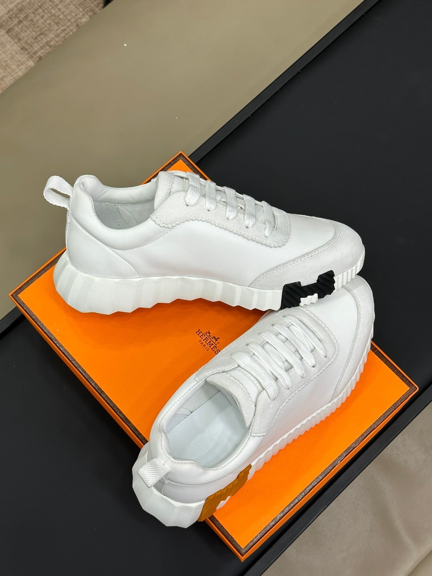 BOUNCING SNEAKERS WHITE CALFSKIN、mysite、Cacoeks