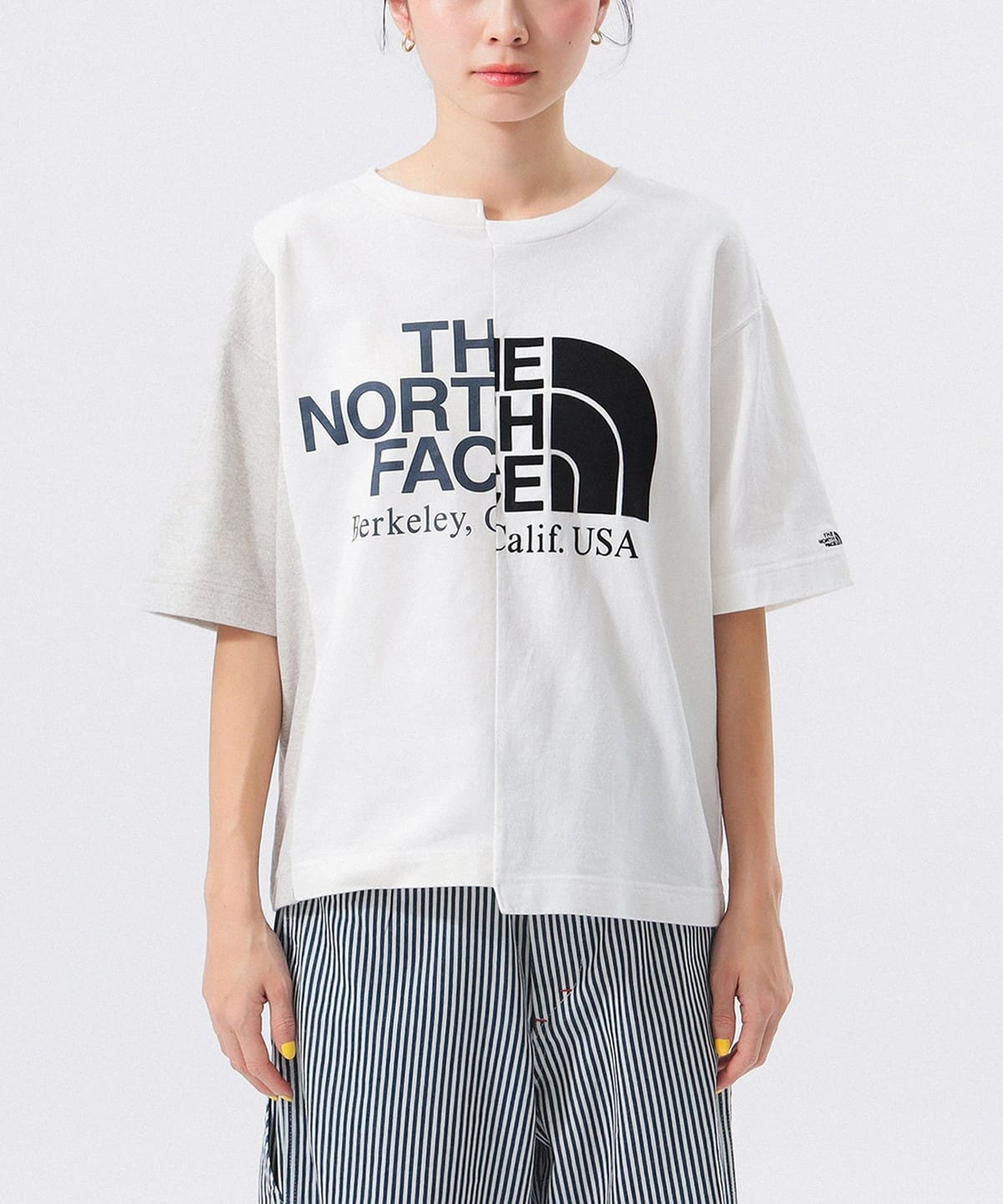 BEAMS x THE NORTH FACE PURPLE LABEL Asymmetric Logo T-shirt 25SS