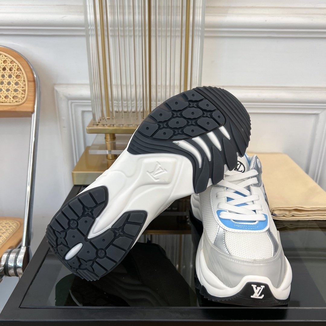 LV RUN 55 SNEAKER WHITE BLUE、mysite、Cacoeks