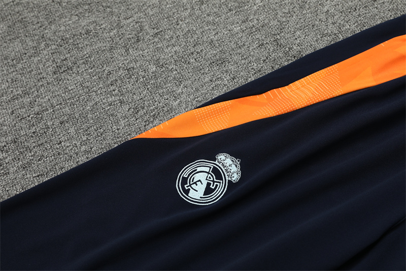 ManixJersey.com | Real Madrid 24-25 Long Sleeve Training Set - Blue & Orange -Customize Name, Number and Patch | Worldwide Shipping