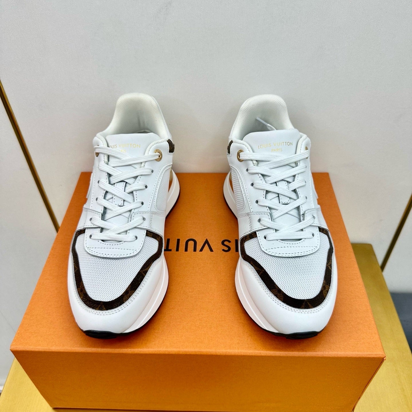 NEO RUN AWAY SNEAKER IN WHITE MIX CHOCOLATE BROWN CALFSKIN、mysite、Cacoeks