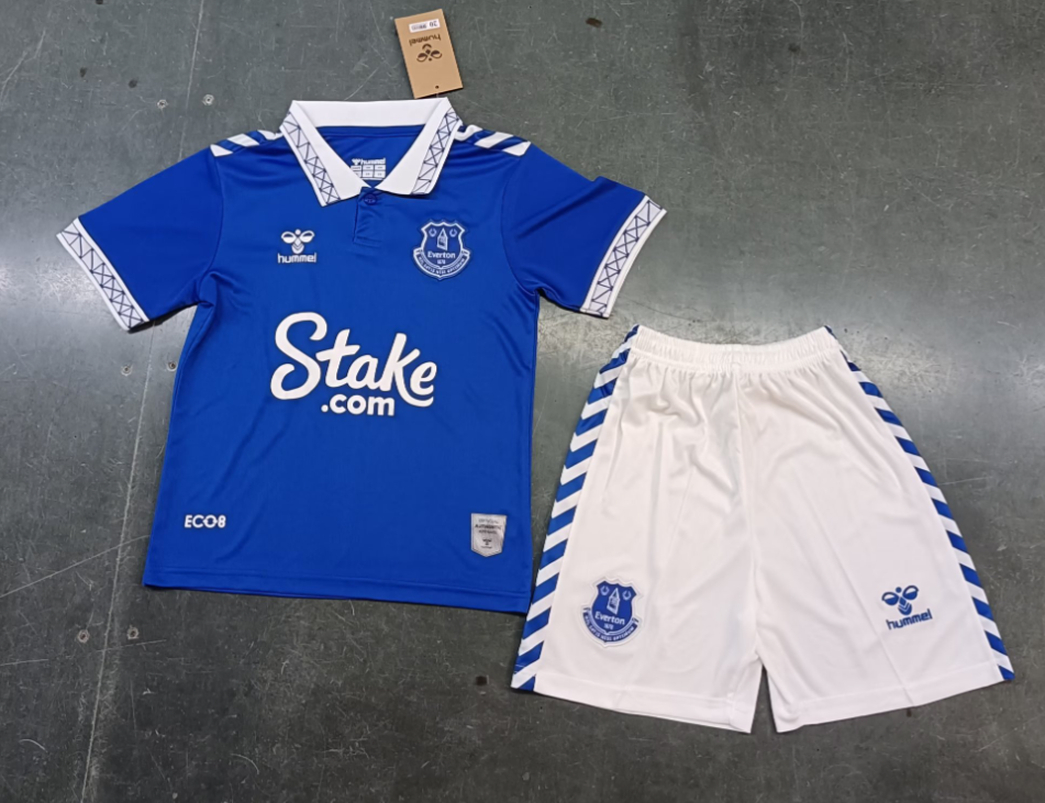 23/24 Everton Home Football Shirt Kids Size Suit-mysite Custom Football Kit- Nextkits