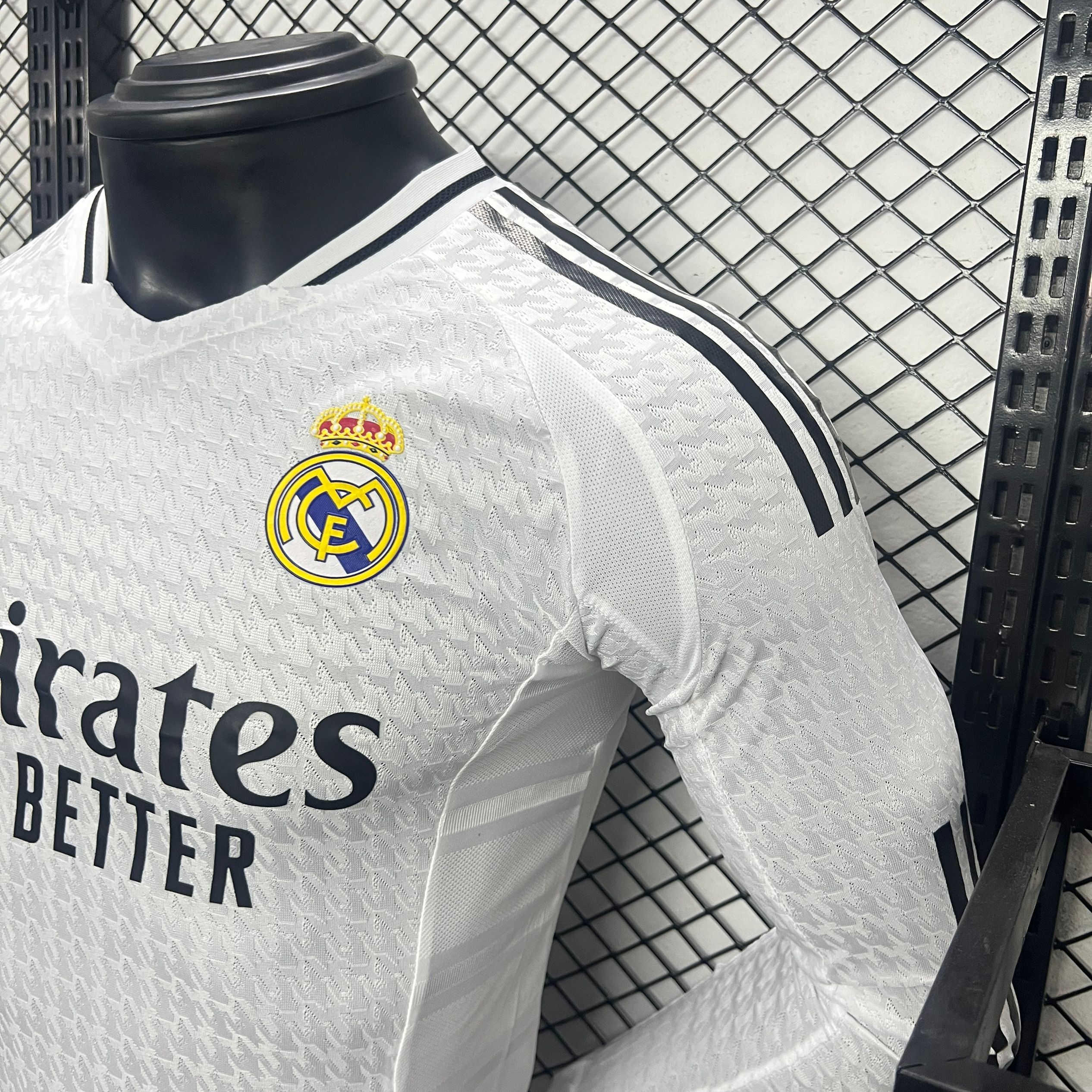 Higojerseys-Real Madrid 24-25 Home Long Sleeve Jersey - Player Version