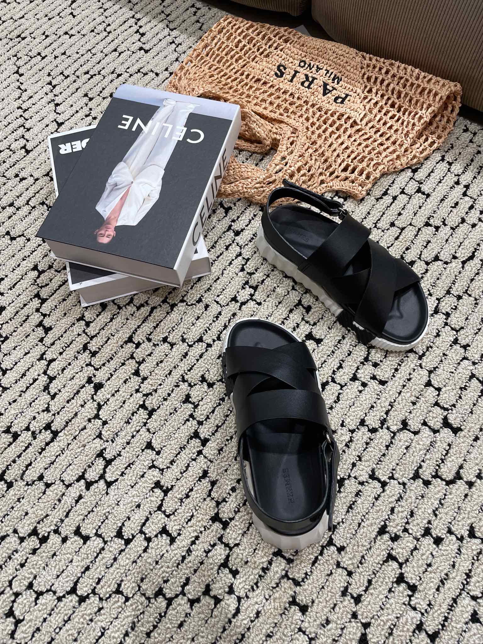 ELECTRIC SANDAL BLACK CALFSKIN、mysite、Cacoeks