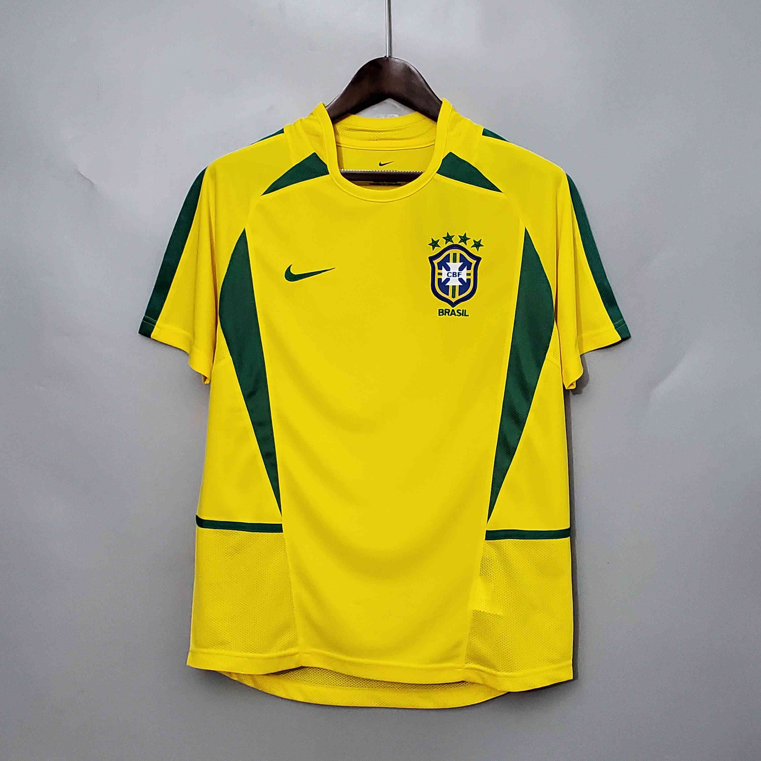 2002 Retro Brazil Soccer Jersey Home-mysite Custom Football Kit- Nextkits