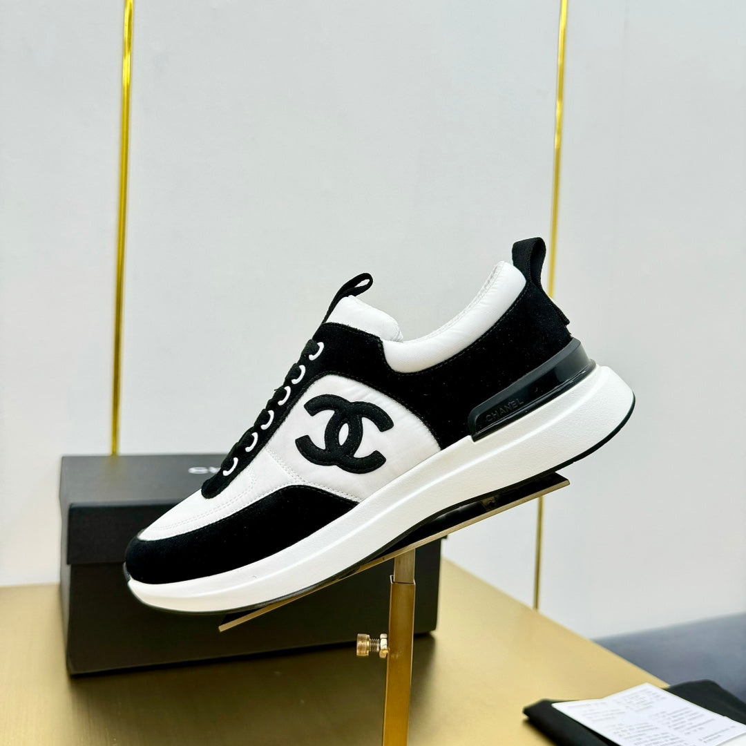 CLASSIC TRAINER IN BLACK MIX WHITE MERCERIZED VELVET、mysite、Cacoeks