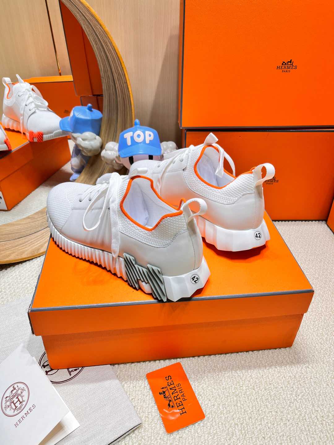 DEPART SLIP-ON SNEAKER IN FULL WHITE KNIT AND CALFSKIN、mysite、Cacoeks