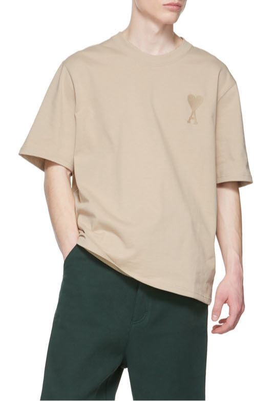 Ami Paris Tonal De Coeur Tee ‘Beige’、mysite、Cacoeks