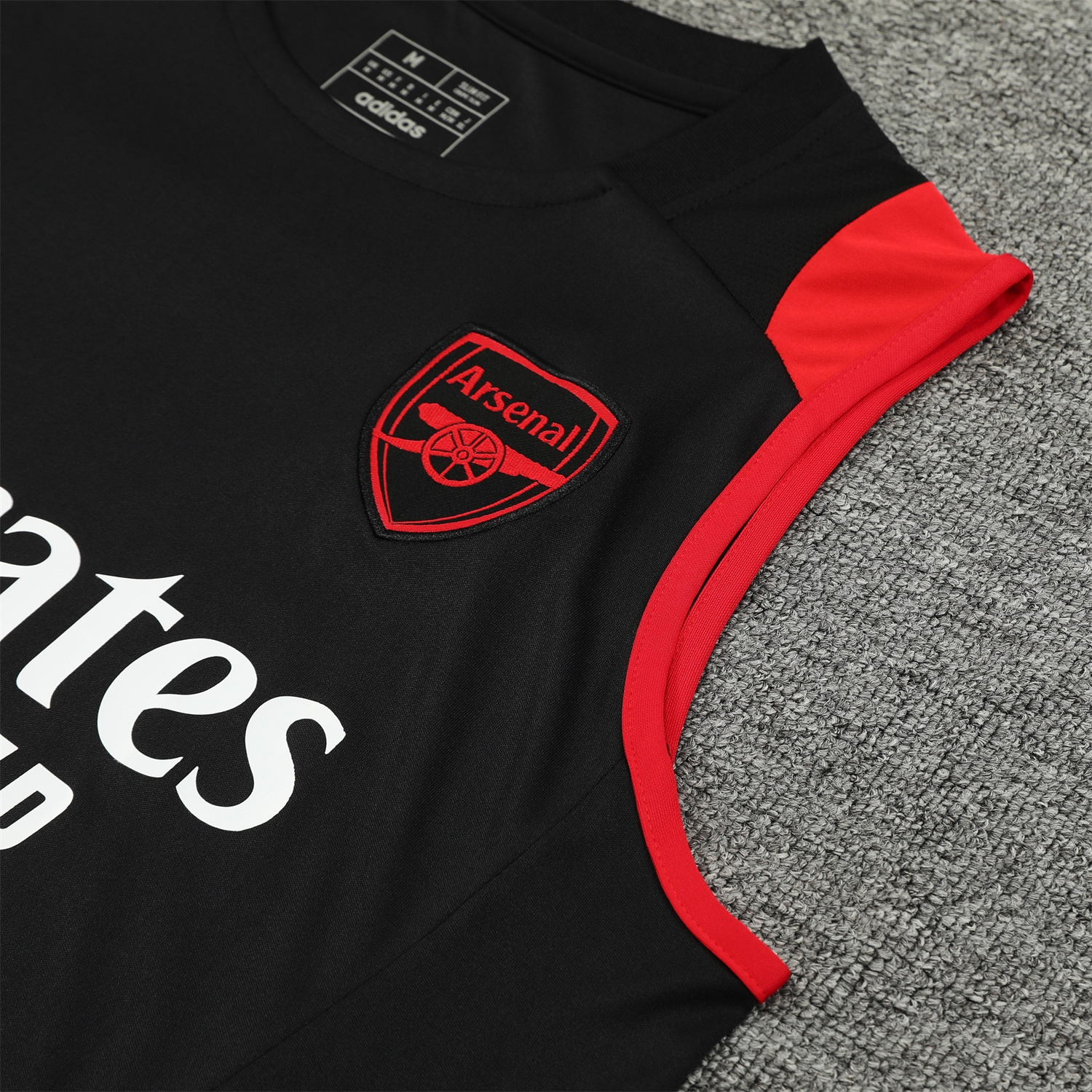 ManixJersey.com | Arsenal 24-25 Vest Training Set - Black -Customize Name, Number and Patch | Worldwide Shipping