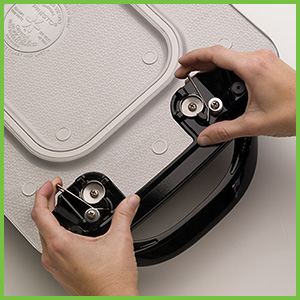 Makes for easy cleaning and compact storage.