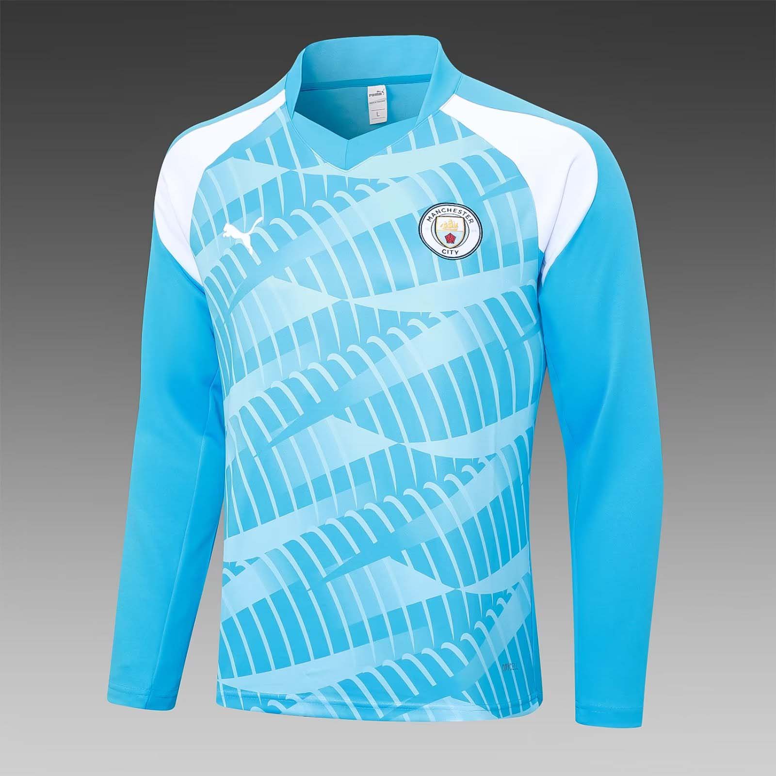 2023/2024 Manchester City Half-Pull Training Suit blue Football Shirt 1:1 Thai Quality Set:football jersey mysite: unitedjerseyfootball 邓江浪:football