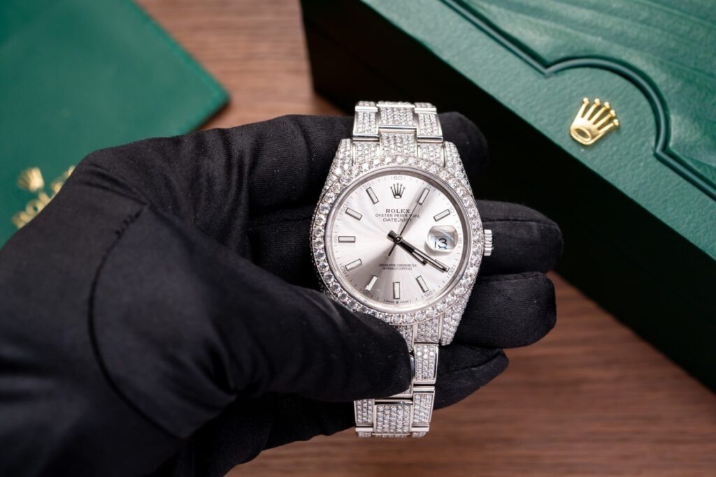 Đồng Hồ Rolex Datejust 126334 Đính Full Kim Cương Moissanite 41mm (4)
