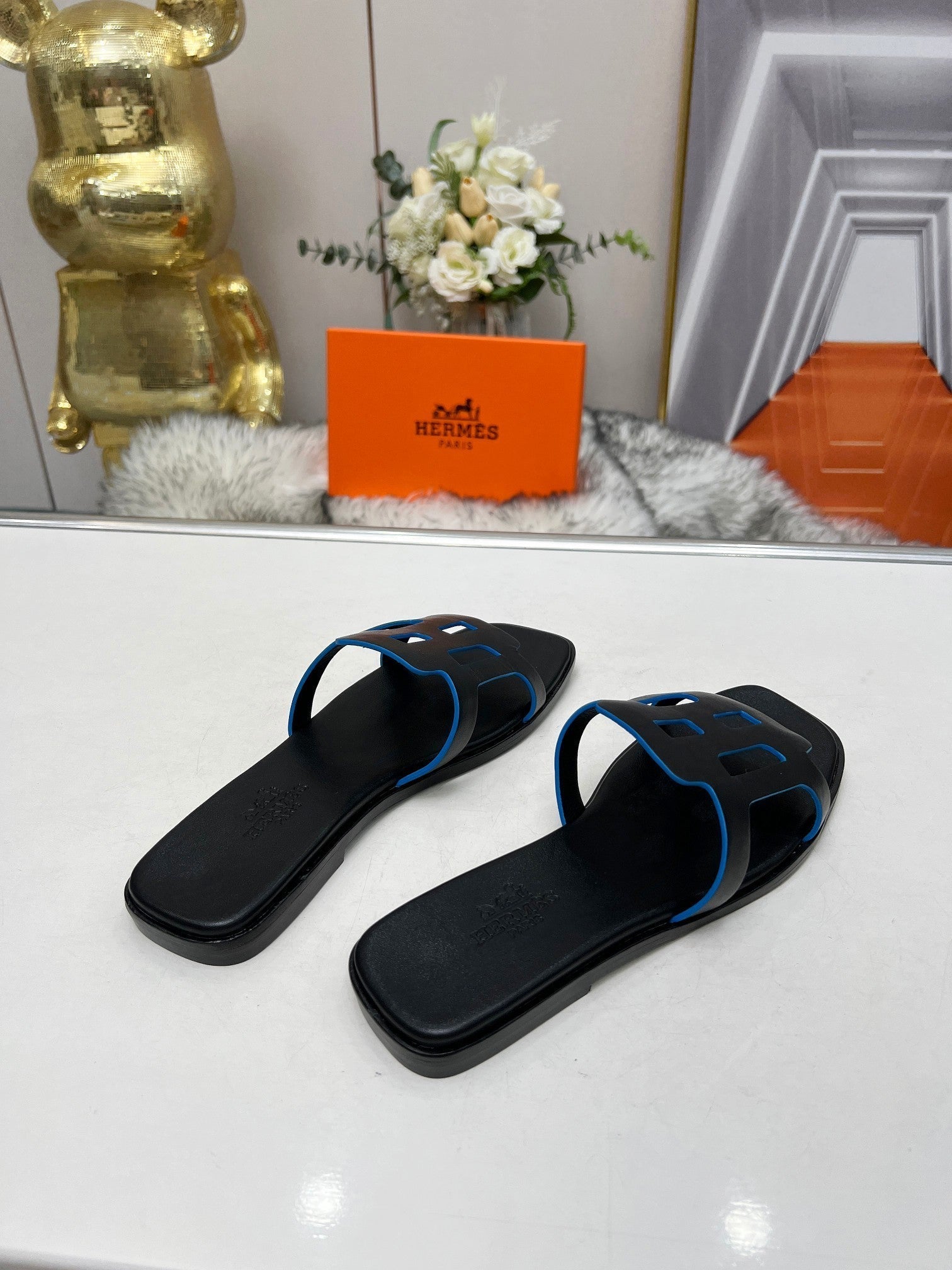 FLATFORM SANDAL BLACK CALFSKIN、mysite、Cacoeks