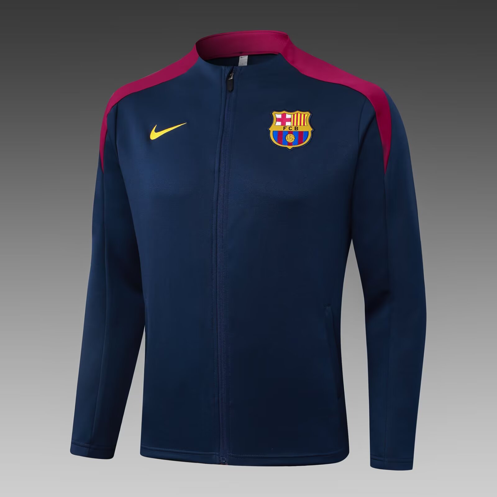 2025/2026 Barcelona Long Zipped Jacket Royal Blue Jersey Set:football jersey mysite: unitedjerseyfootball 邓江浪:football