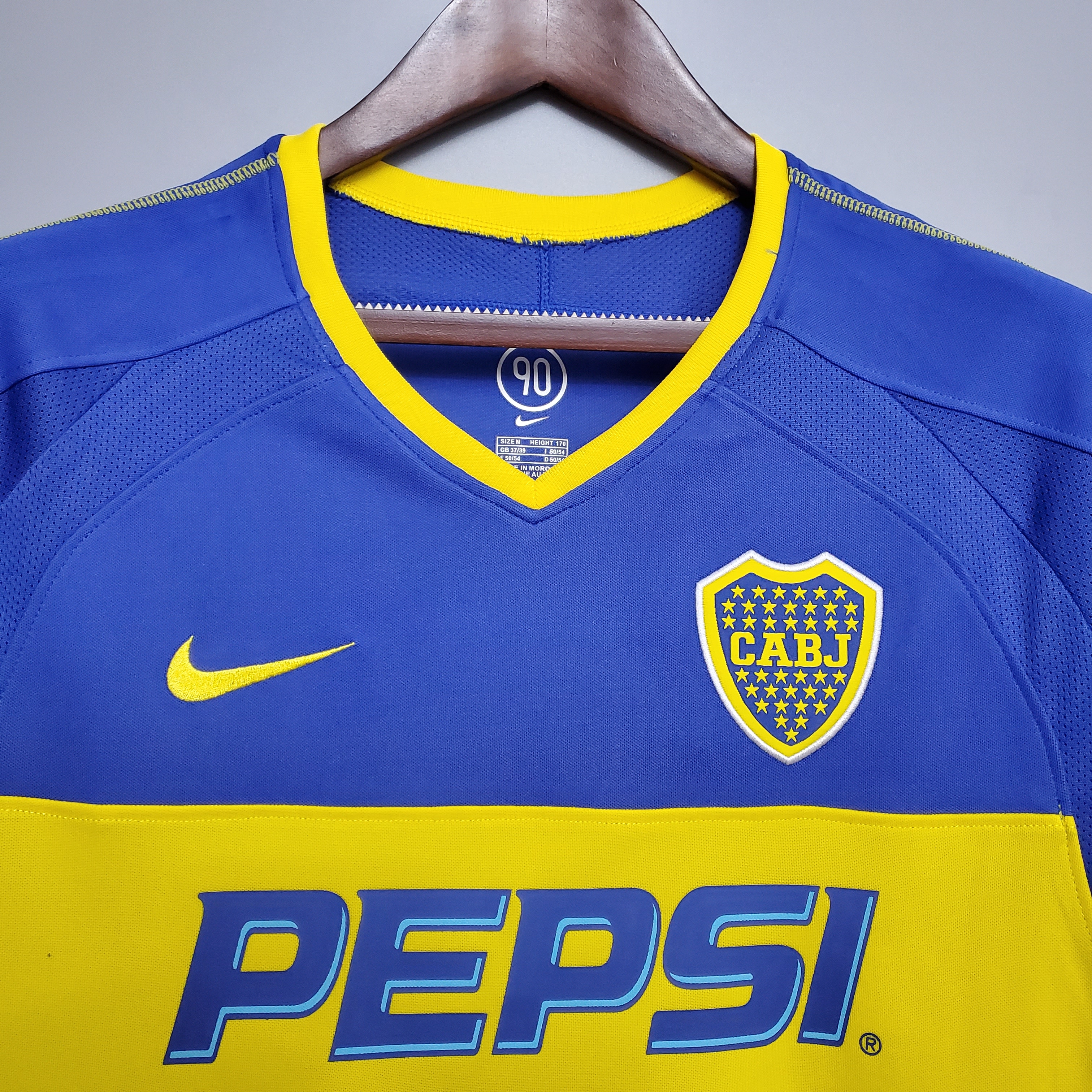 ManixJersey.com | Retro Boca Juniors 2003-04 Home Stadium Jersey -Customize Name, Number and Patch | Worldwide Shipping