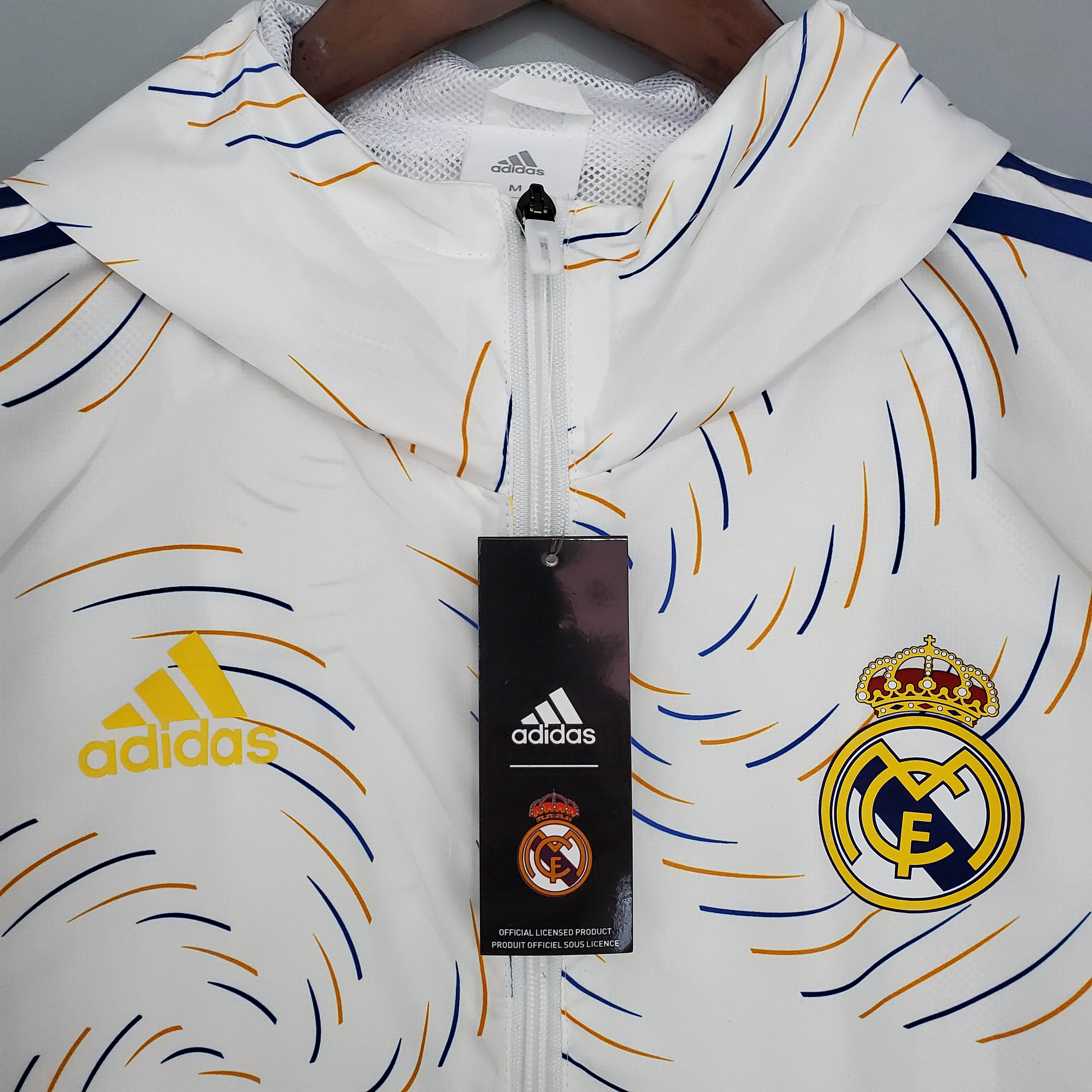 2021/2022 Real Madrid Jersey Windbreaker White(Blue Edge):football jersey mysite: unitedjerseyfootball 邓江浪:football