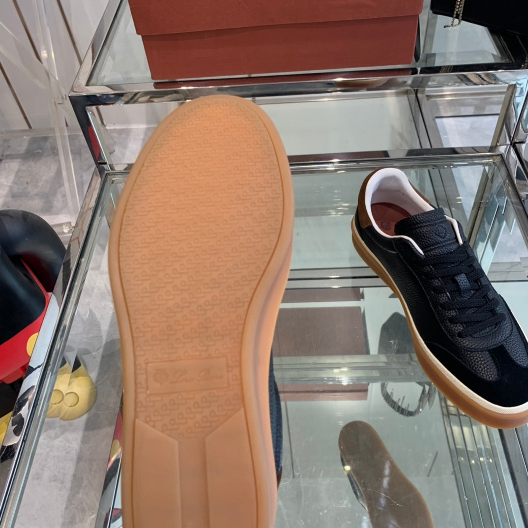 LP TENNIS WALK SNEAKERS BLACK CALFSKIN、mysite、Cacoeks