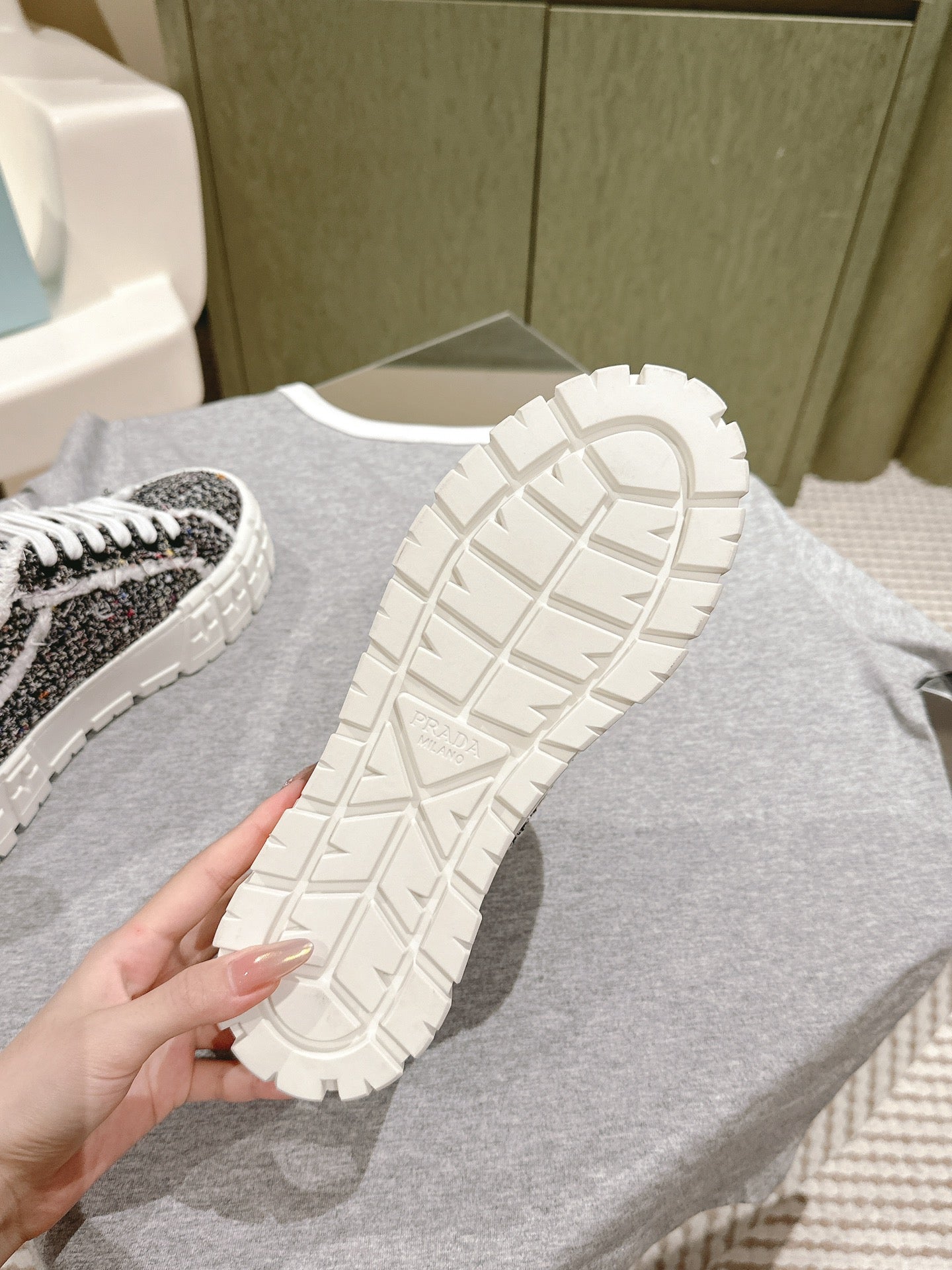 PRA DOUBLE WHEEL RE-NYLON GABARDINE SNEAKERS BLACK FABRIC、mysite、Cacoeks