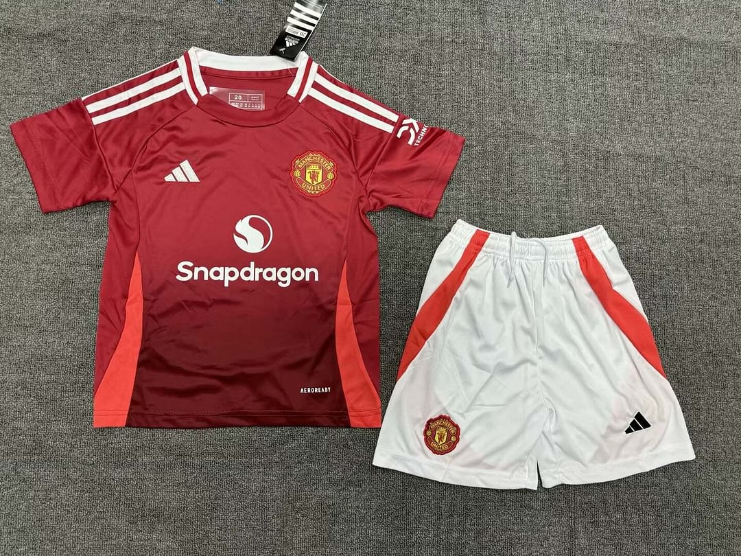 24/25 Manchester United Home Football Shirt Kids Size Suit-mysite Custom Football Kit- Nextkits