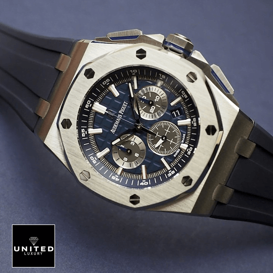 Royale Oak Blue Replica 5 Audemars Piguet Royal Oak Offshore Novelty Repica blue rubber bracelet