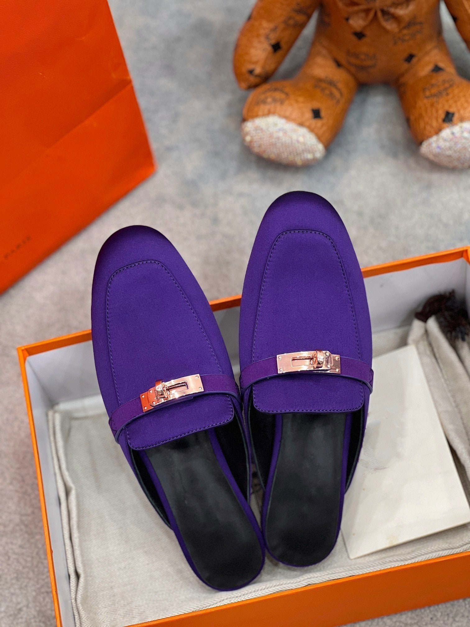 0Z Mule Violet Silk Thick Cloth/Sheepskin、mysite、Cacoeks