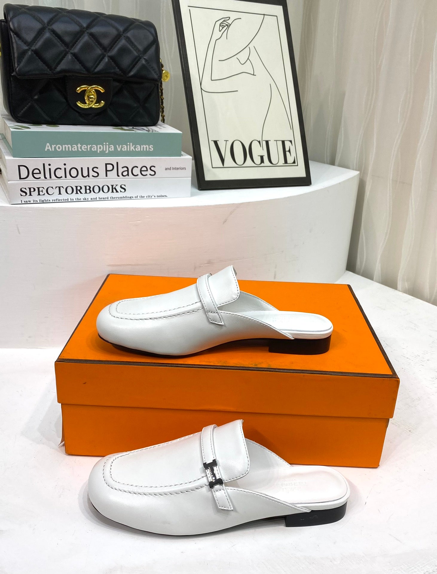 IENA MULE WHITE CALFSKIN、mysite、Cacoeks