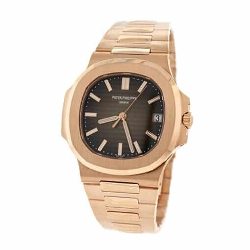 Patek Philippe Nautilus Rose Black Dial Replica-fasswatch