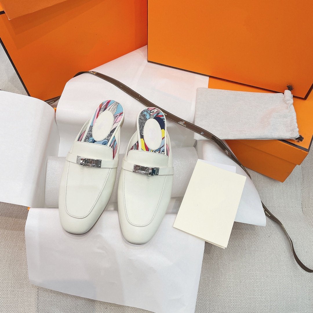 0Z Mule White Calfskin、mysite、Cacoeks