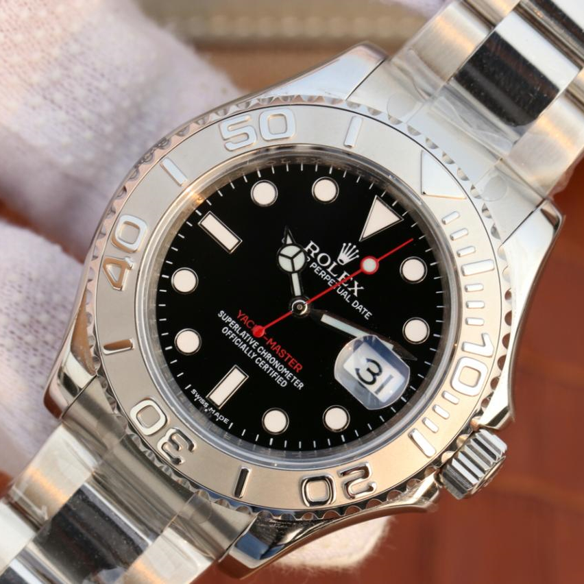 brand Rolex Yacht Master 1 Pure Silver ( Black & White Dial ) Stainless Steel 40mm luxury watch for sale – NeveReL