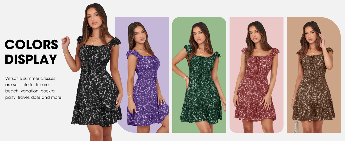 Women's Summer Sweetheart Neckline Printing Dress