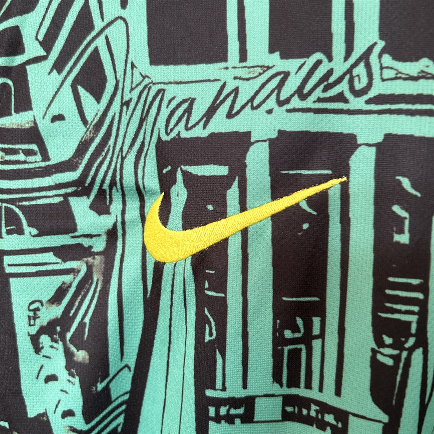 foot-Brazil 2024 Black and Green Church Jersey - Fans Version