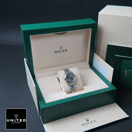 Datejust Dark Grey Replica 5 Rolex Datejust 279160 Oyster Stainless Steel Grey Dial Replica in the rolex box