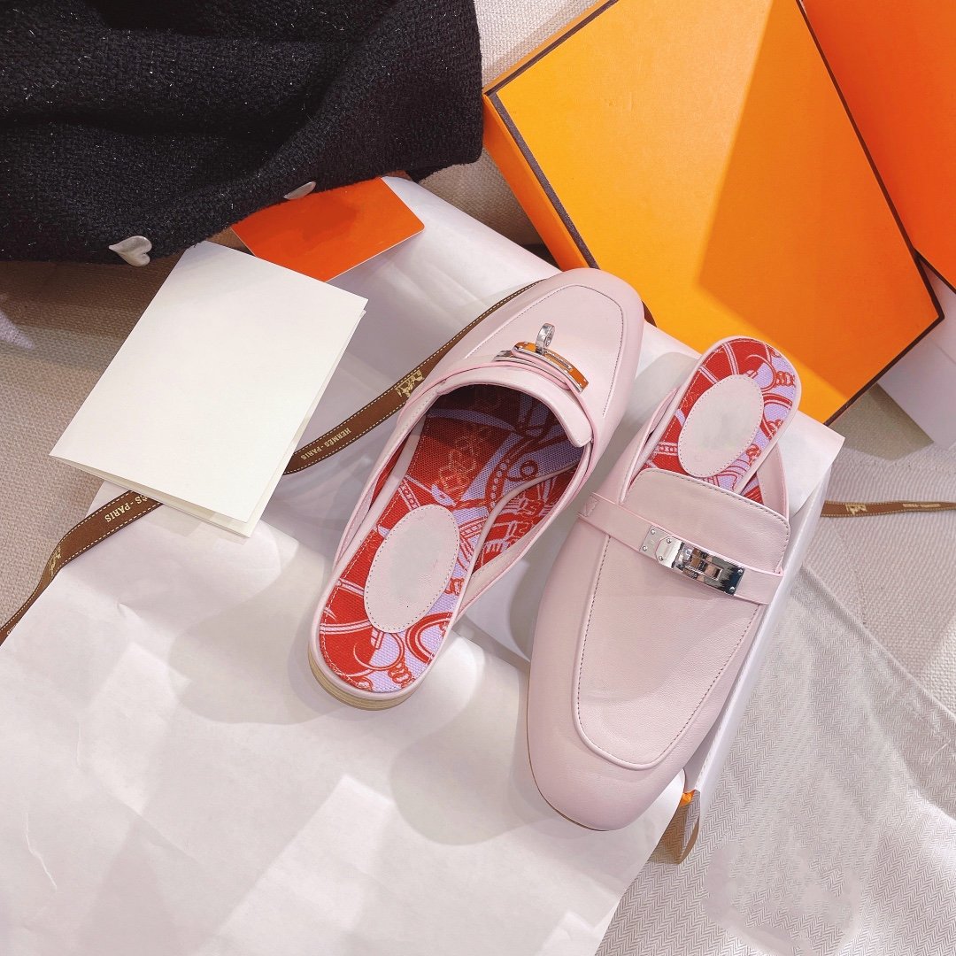 0Z Mule Pink Calfskin、mysite、Cacoeks